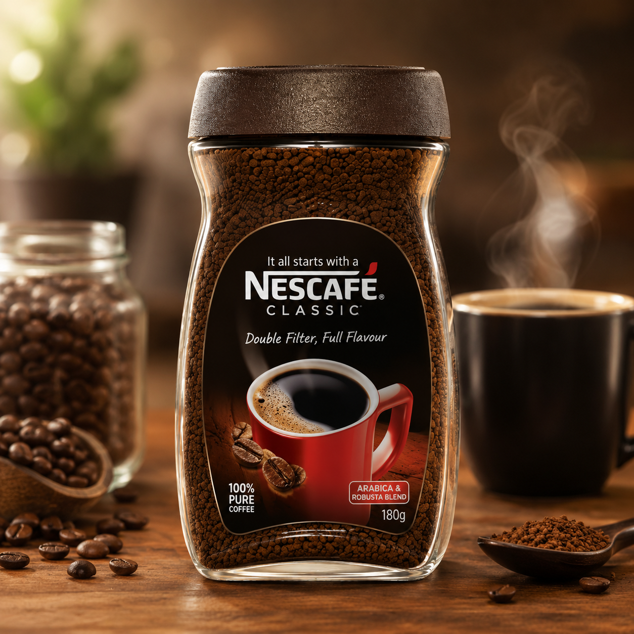 Nestlé Nescafé Classic Instant Coffee Jar 180g